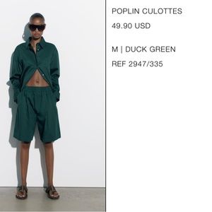 Poplin shorts -zara